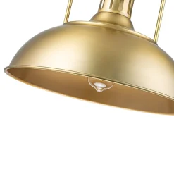1-Light Industrial Dome Pendant Light