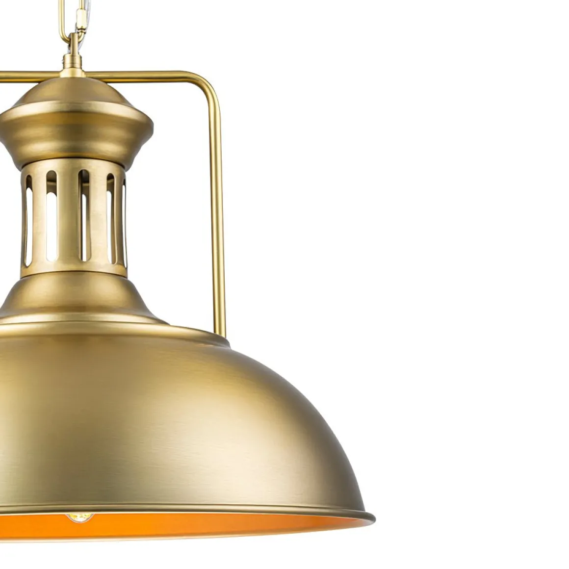 1-Light Industrial Dome Pendant Light