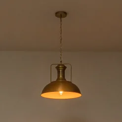1-Light Industrial Dome Pendant Light