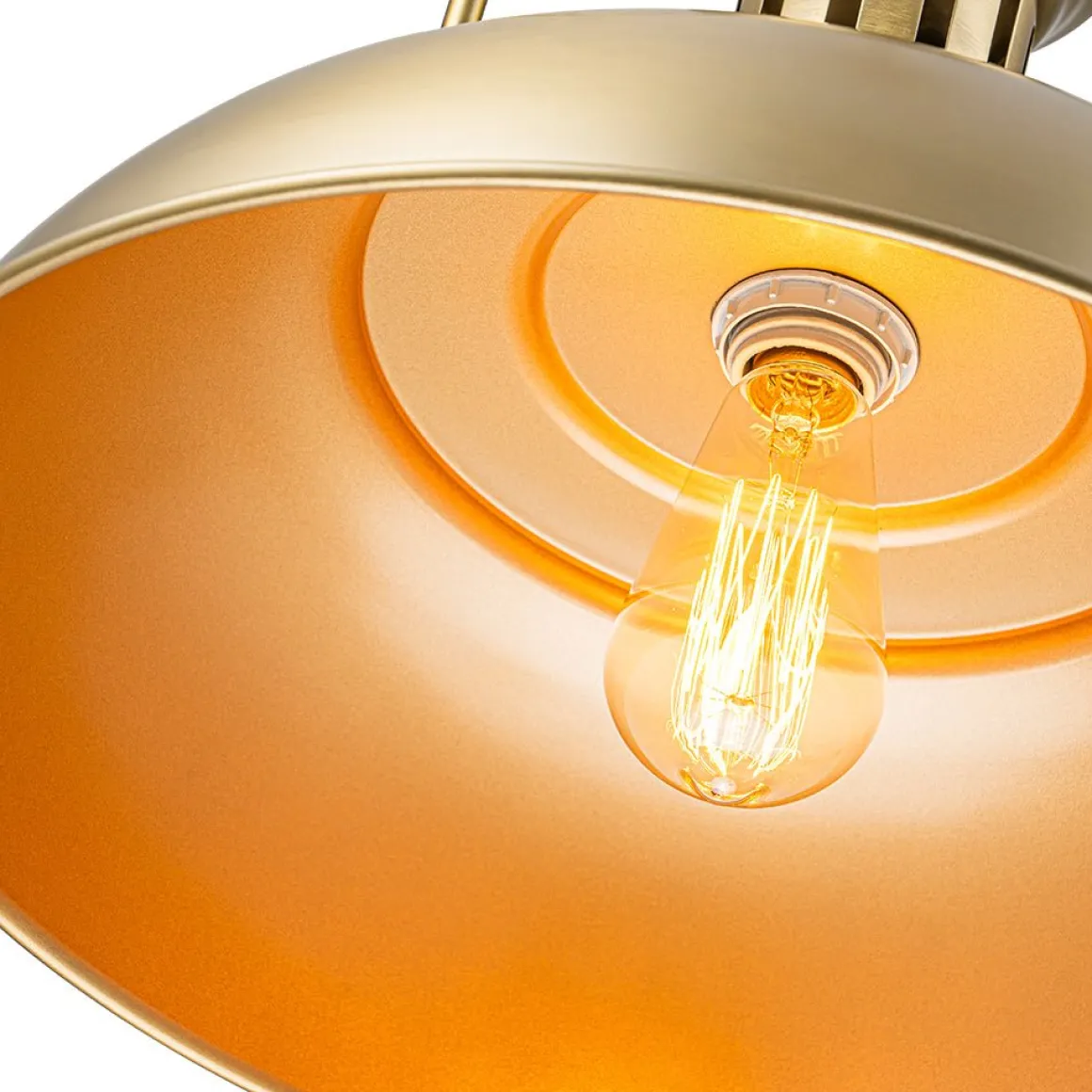 1-Light Industrial Dome Pendant Light