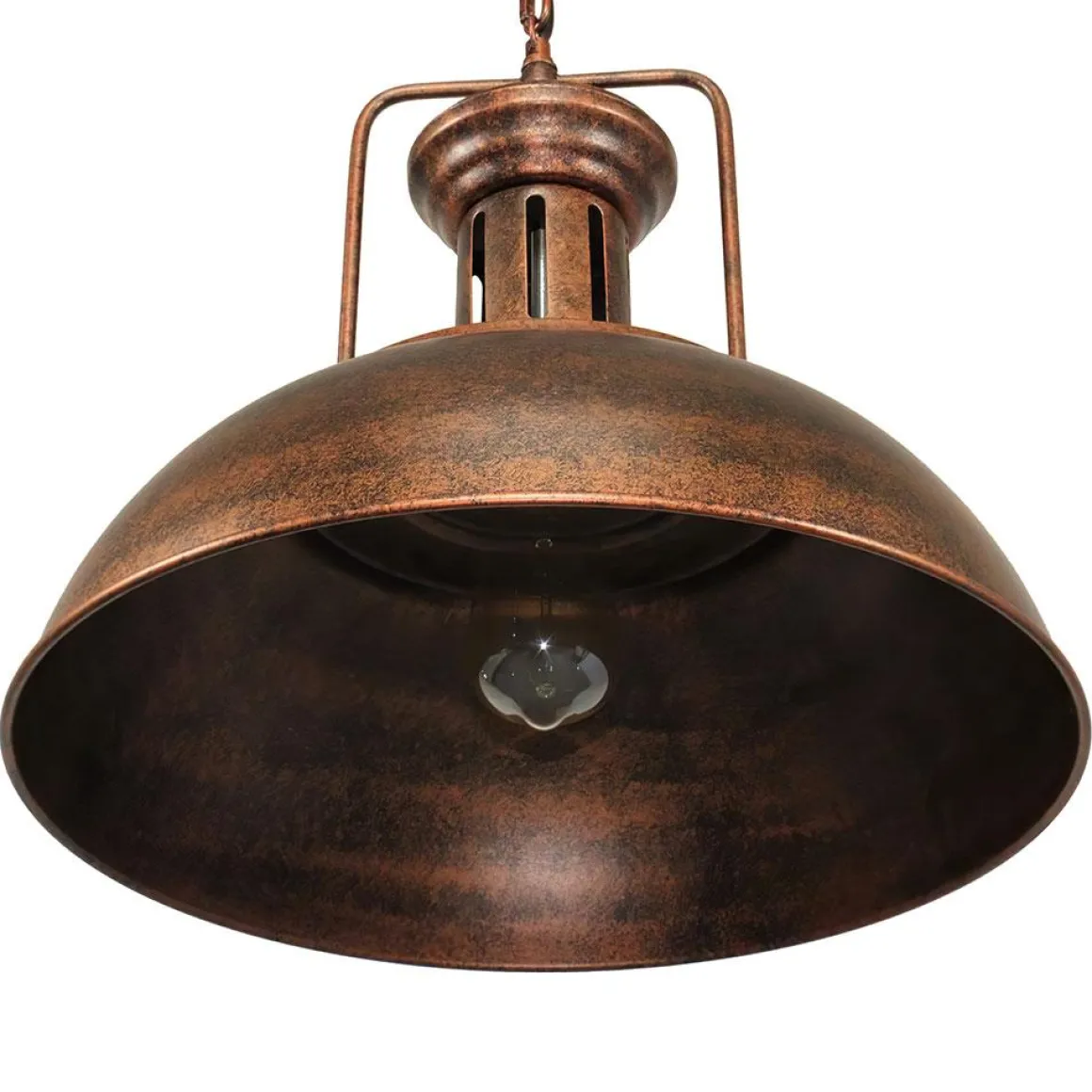 1-Light Industrial Dome Pendant Light