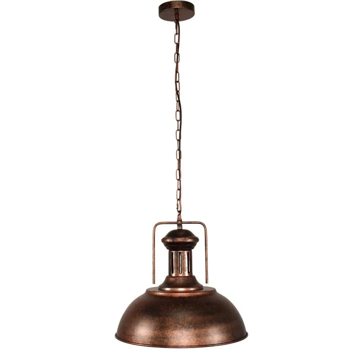 1-Light Industrial Dome Pendant Light