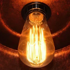 1-Light Industrial Dome Pendant Light