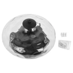 2-light Industrial Glass Flush Mount Light