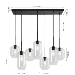 7-light Kitchen Island Cluster Pendant Chandelier