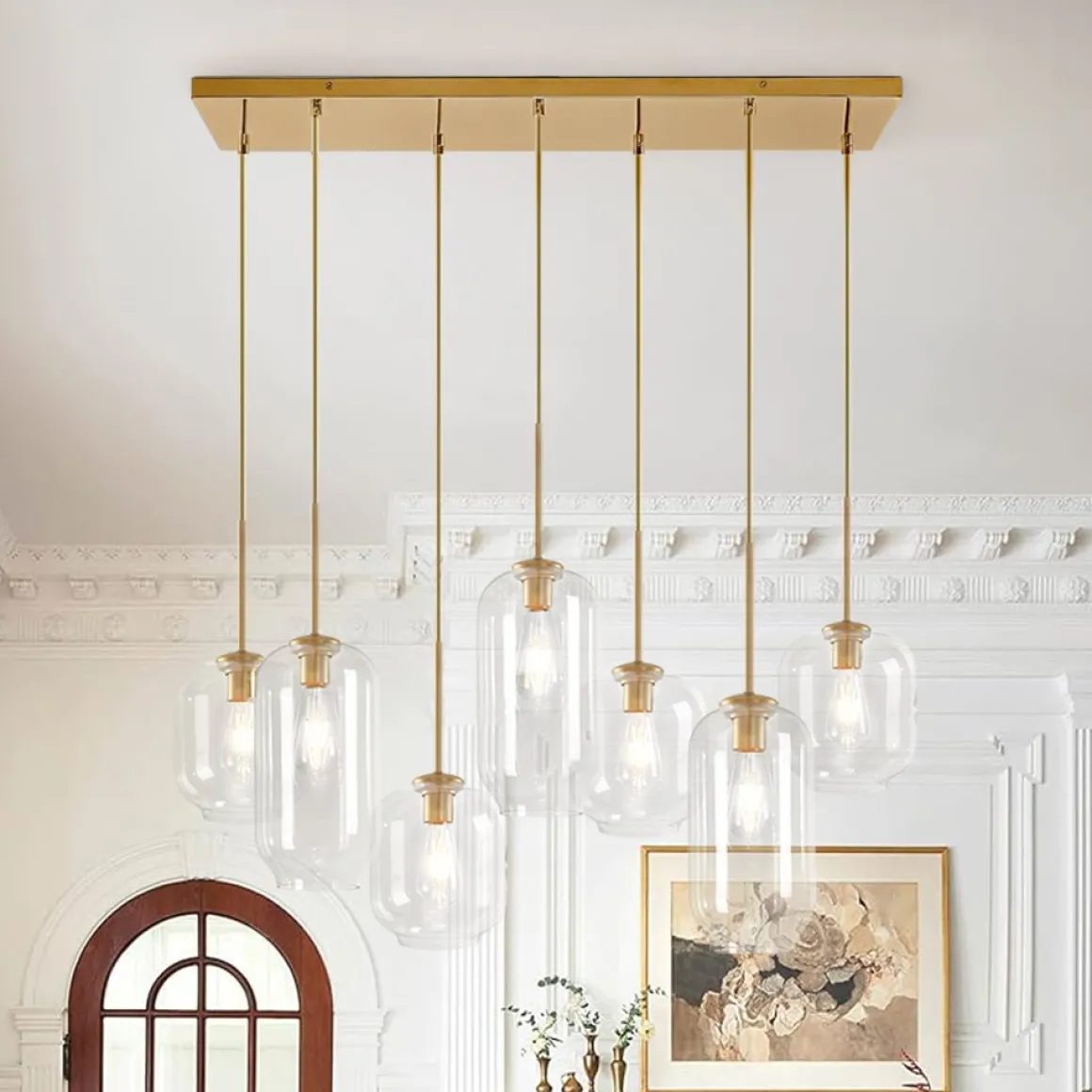 7-light Kitchen Island Cluster Pendant Chandelier