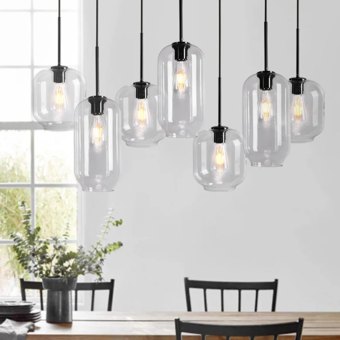 7-light Kitchen Island Cluster Pendant Chandelier