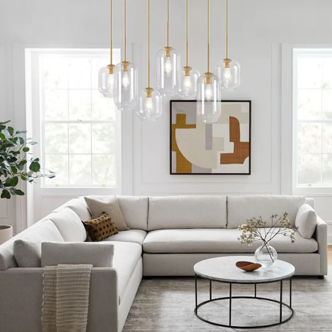 7-light Kitchen Island Cluster Pendant Chandelier