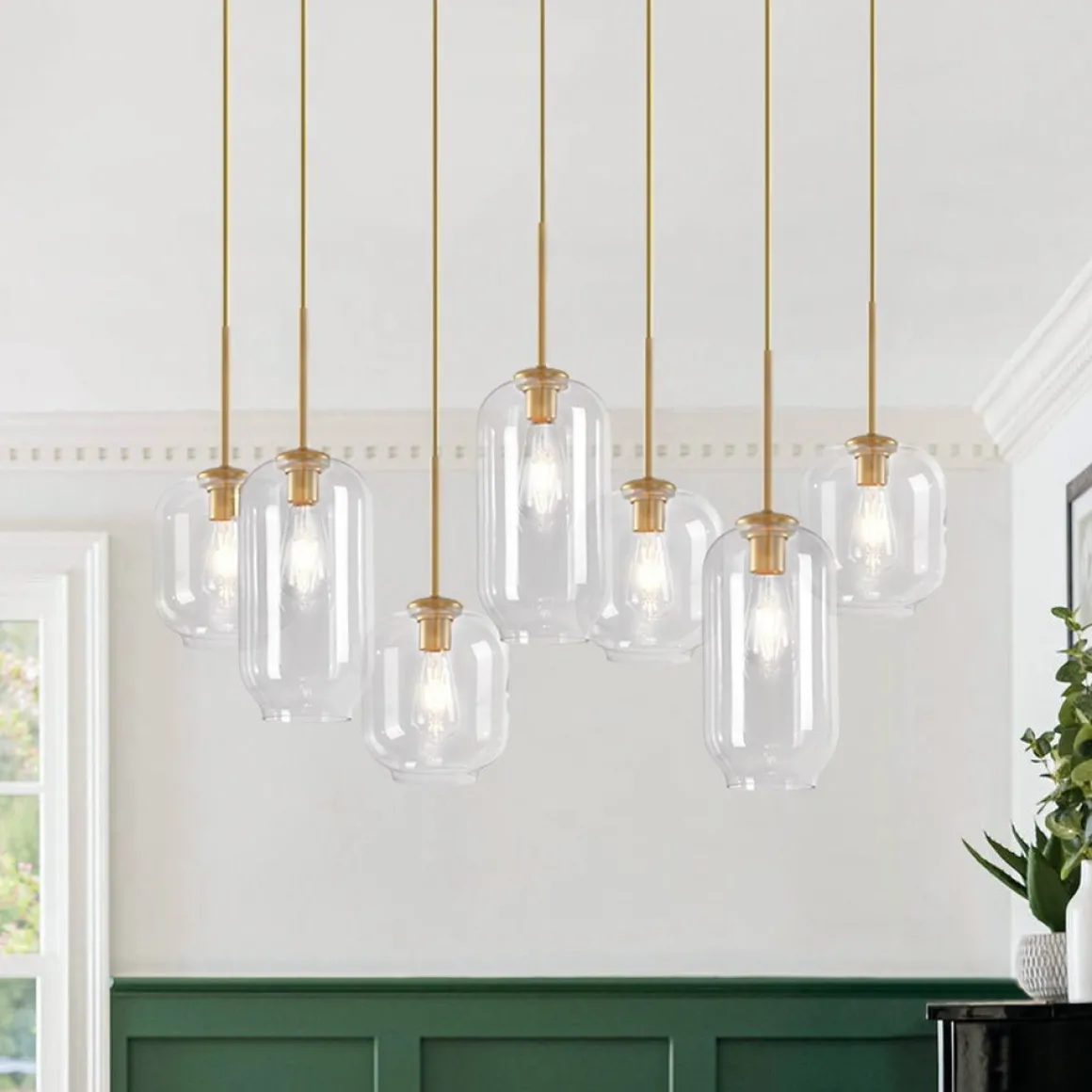 7-light Kitchen Island Cluster Pendant Chandelier