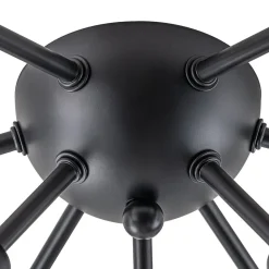 9-Light Layered Glass Bubble Sputnik Semi Flush Chandelier