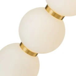 4-Light LED Frosted Glass Strand Globe Pendant Light