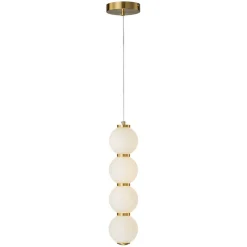 4-Light LED Frosted Glass Strand Globe Pendant Light