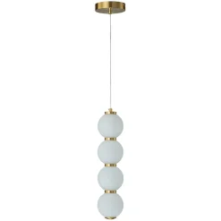 4-Light LED Frosted Glass Strand Globe Pendant Light