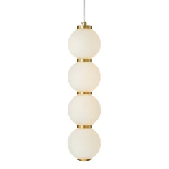 4-Light LED Frosted Glass Strand Globe Pendant Light