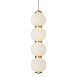 4-Light LED Frosted Glass Strand Globe Pendant Light
