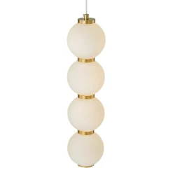 4-Light LED Frosted Glass Strand Globe Pendant Light