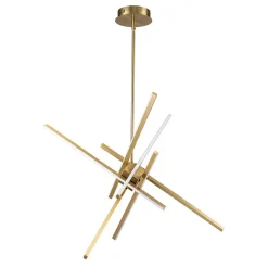 6-Light LED Rod Sputnik Chandelier