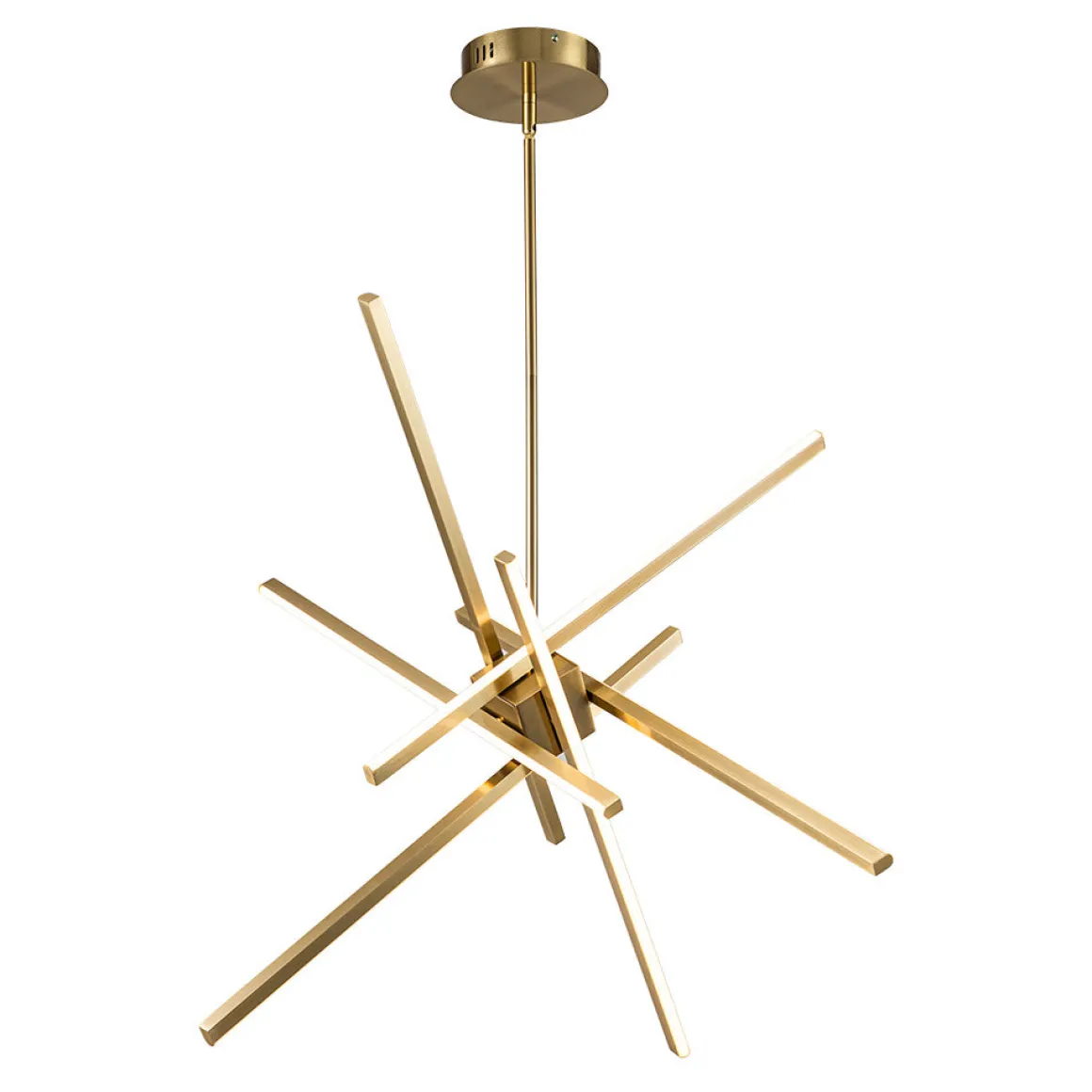 6-Light LED Rod Sputnik Chandelier