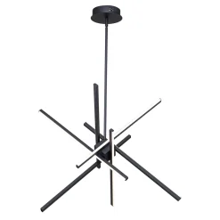 6-Light LED Rod Sputnik Chandelier