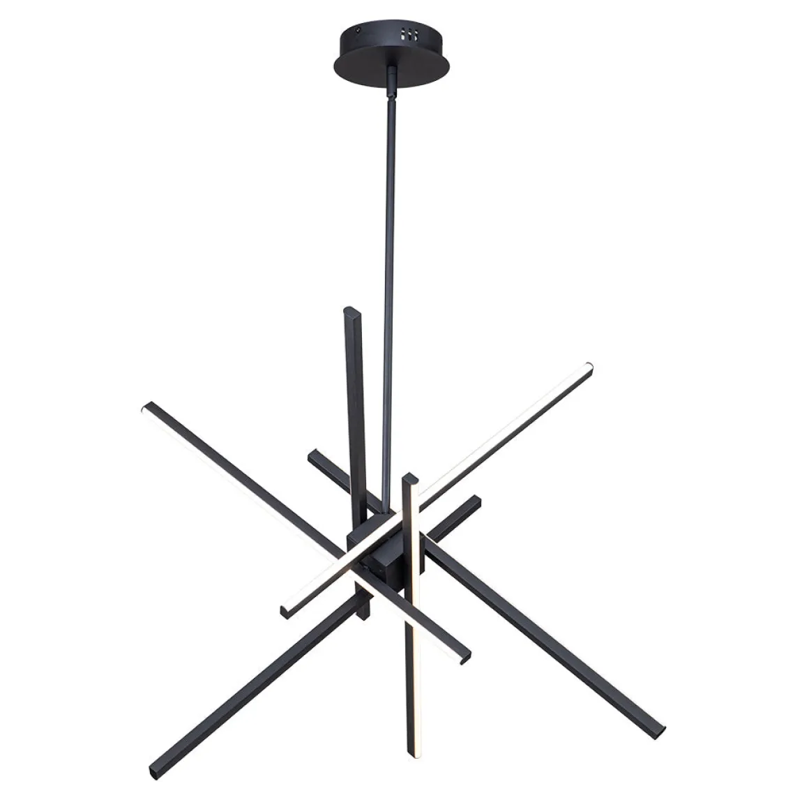 6-Light LED Rod Sputnik Chandelier