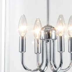 4-Light Manor Glass Wide Cylinder Lantern Pendant Light