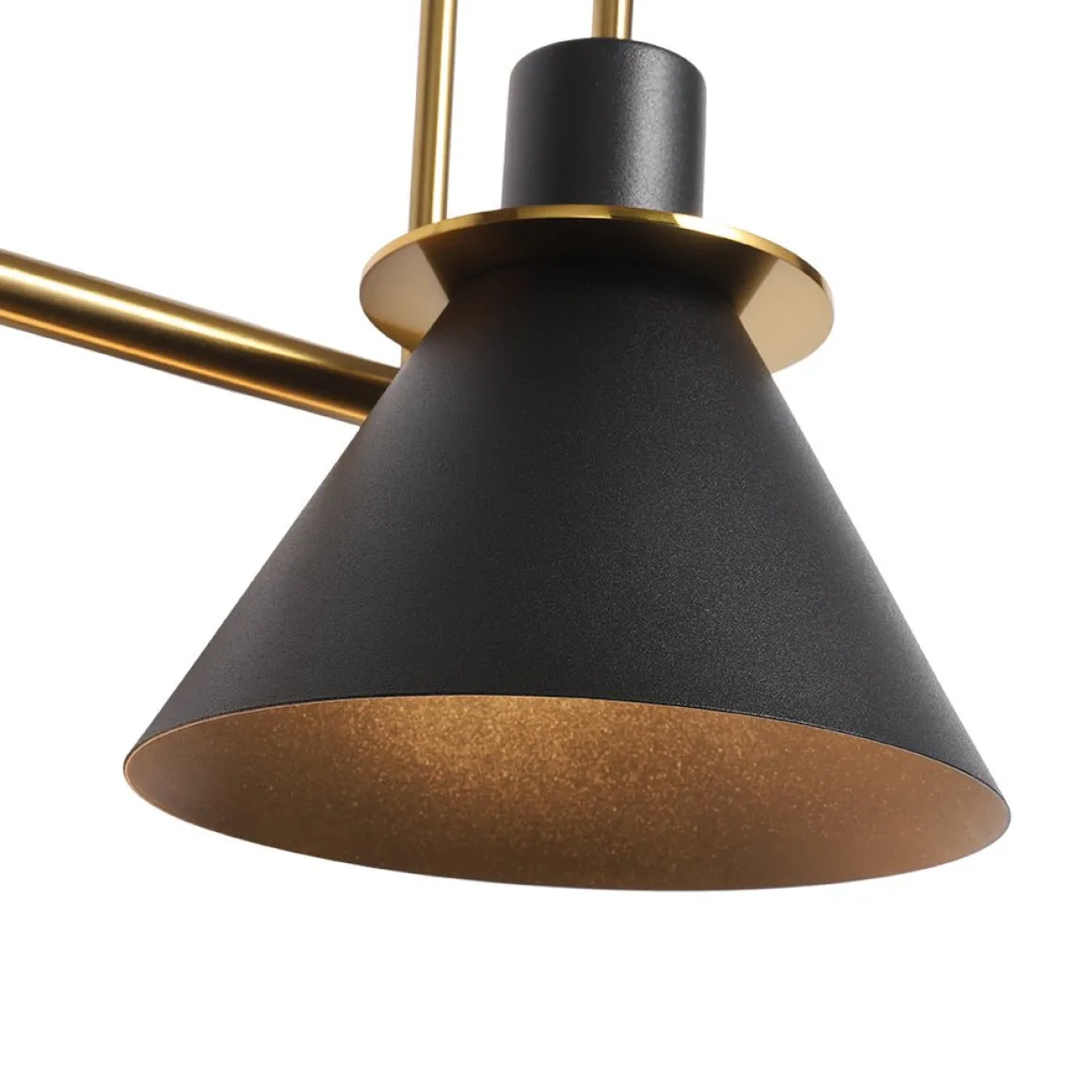 3-Light Metal Conical Shade Bathroom Vanity Wall Sconce