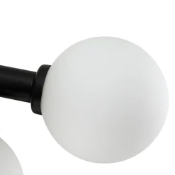16-Light Milky White Glass Globe Linear Sputnik Chandelier