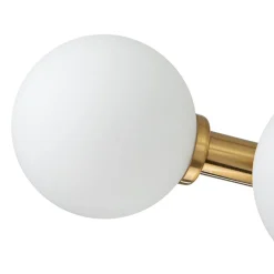 16-Light Milky White Glass Globe Linear Sputnik Chandelier