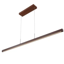 1-Light Modern Minimalist LED Wood Linear Chandelier