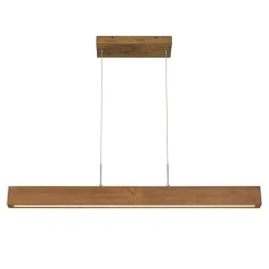 1-Light Modern Minimalist LED Wood Linear Chandelier