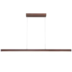 1-Light Modern Minimalist LED Wood Linear Chandelier