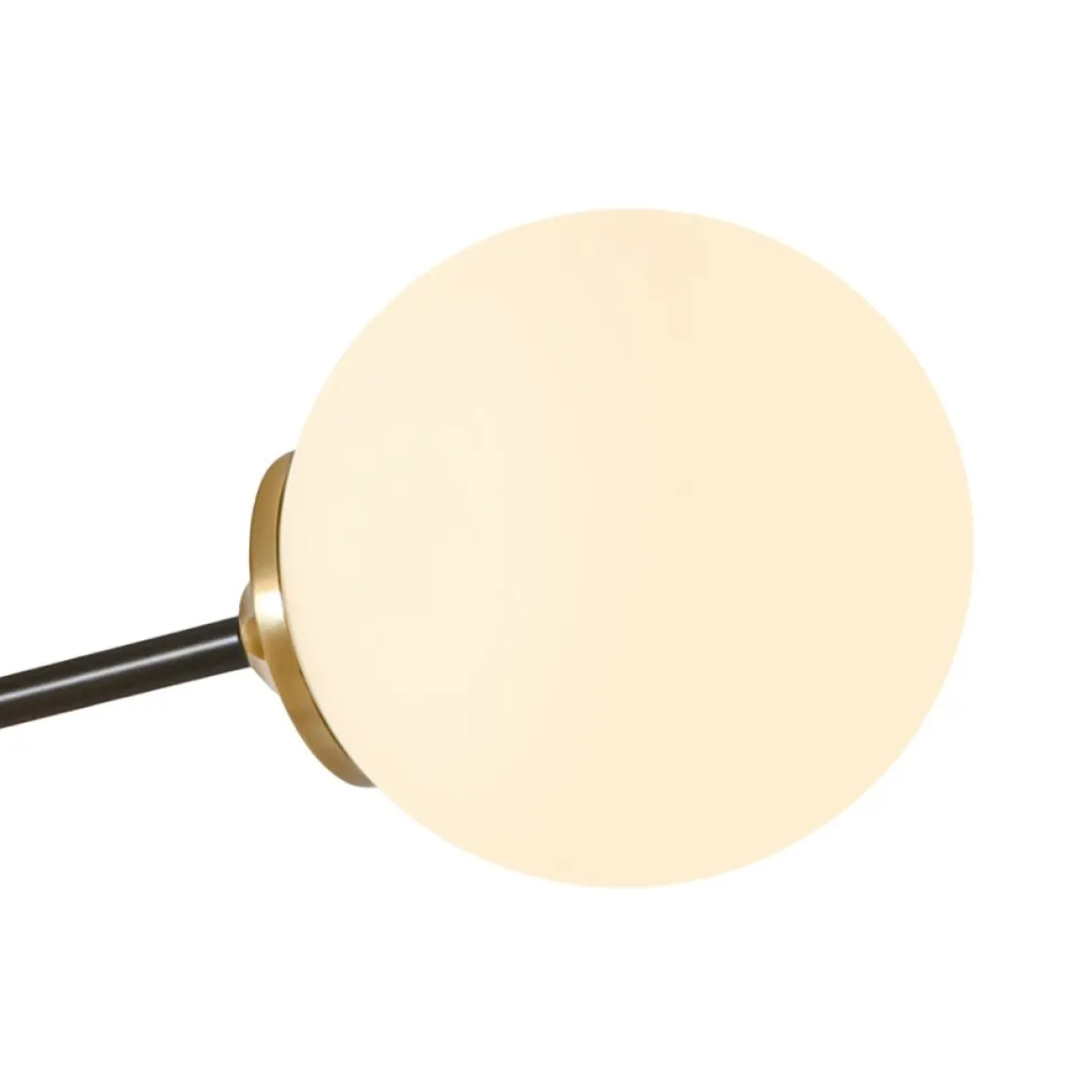 9-Light Opal Glass Bubble Sputnik Semi Flush Chandelier