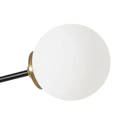 9-Light Opal Glass Bubble Sputnik Semi Flush Chandelier