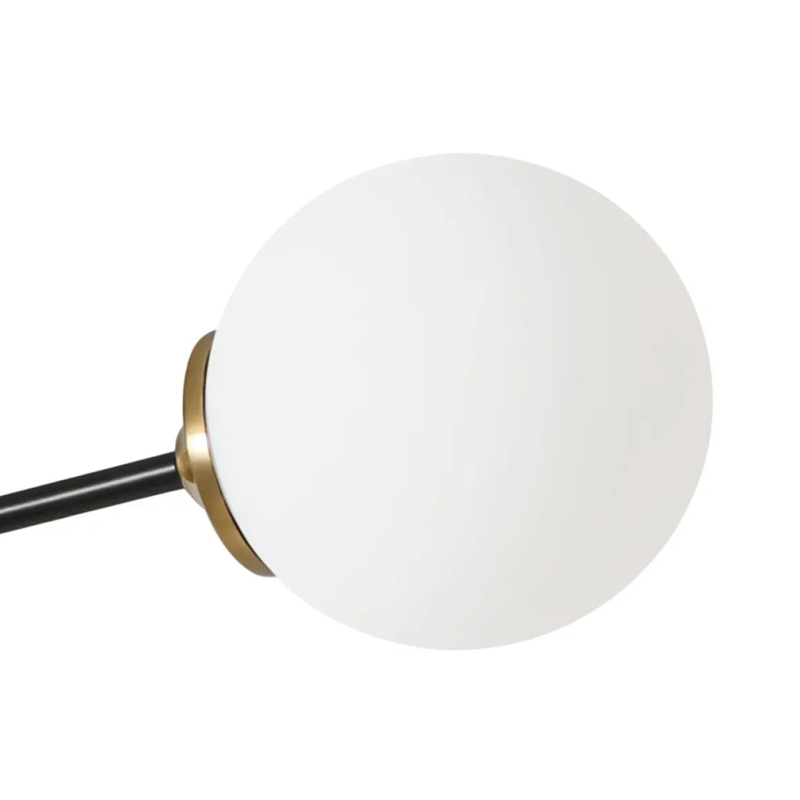 9-Light Opal Glass Bubble Sputnik Semi Flush Chandelier