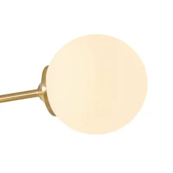 9-Light Opal Glass Bubble Sputnik Semi Flush Chandelier