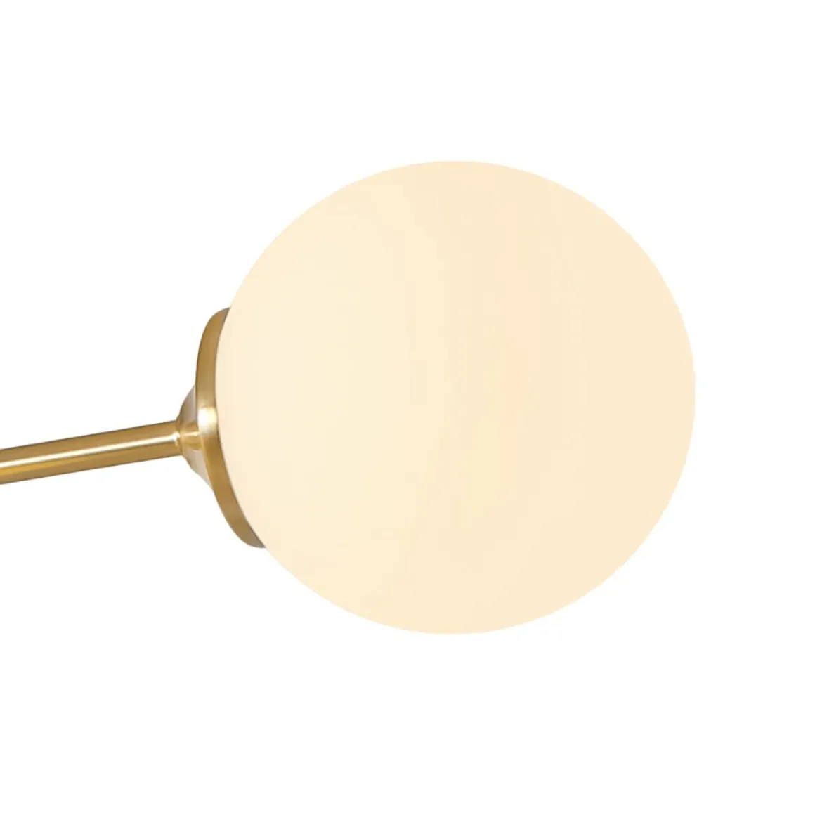 9-Light Opal Glass Bubble Sputnik Semi Flush Chandelier