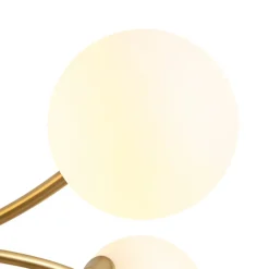 15-Light Opal Glass Globe Bubble Sputnik Branch Chandelier