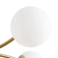 15-Light Opal Glass Globe Bubble Sputnik Branch Chandelier