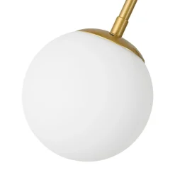 10-Light Opal Glass Globe Bubble Sputnik Branch Chandelier