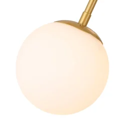 10-Light Opal Glass Globe Bubble Sputnik Branch Chandelier