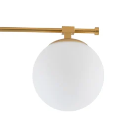 6-Light Opal Glass Globe Linear Sputnik Semi Flush Chandelier