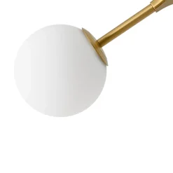 6-Light Opal Glass Globe Linear Branch Sputnik Chandelier