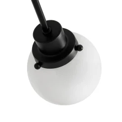 6-Light Opal Glass Globe Sputnik Semi Flush Mount