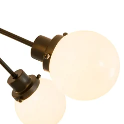 6-Light Opal Glass Globe Sputnik Semi Flush Mount