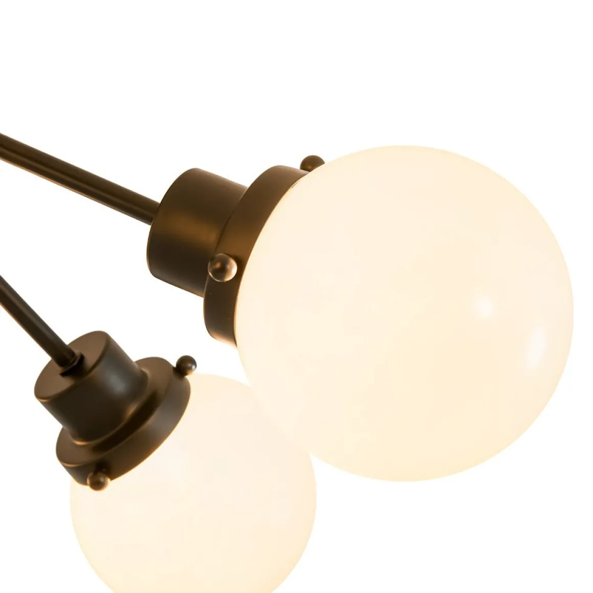 6-Light Opal Glass Globe Sputnik Semi Flush Mount