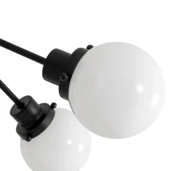 6-Light Opal Glass Globe Sputnik Semi Flush Mount