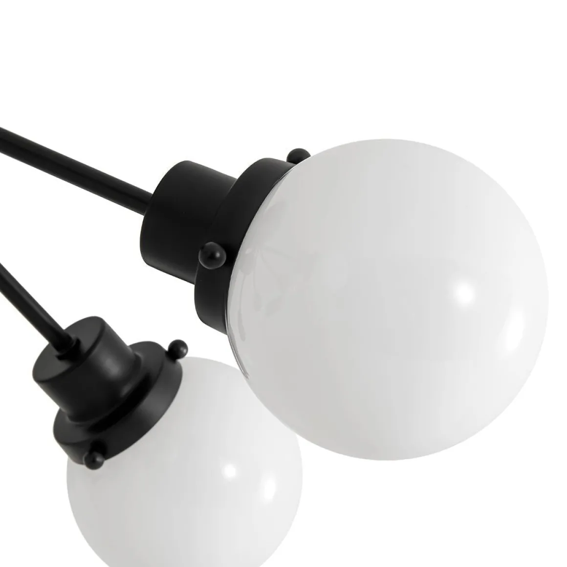 6-Light Opal Glass Globe Sputnik Semi Flush Mount