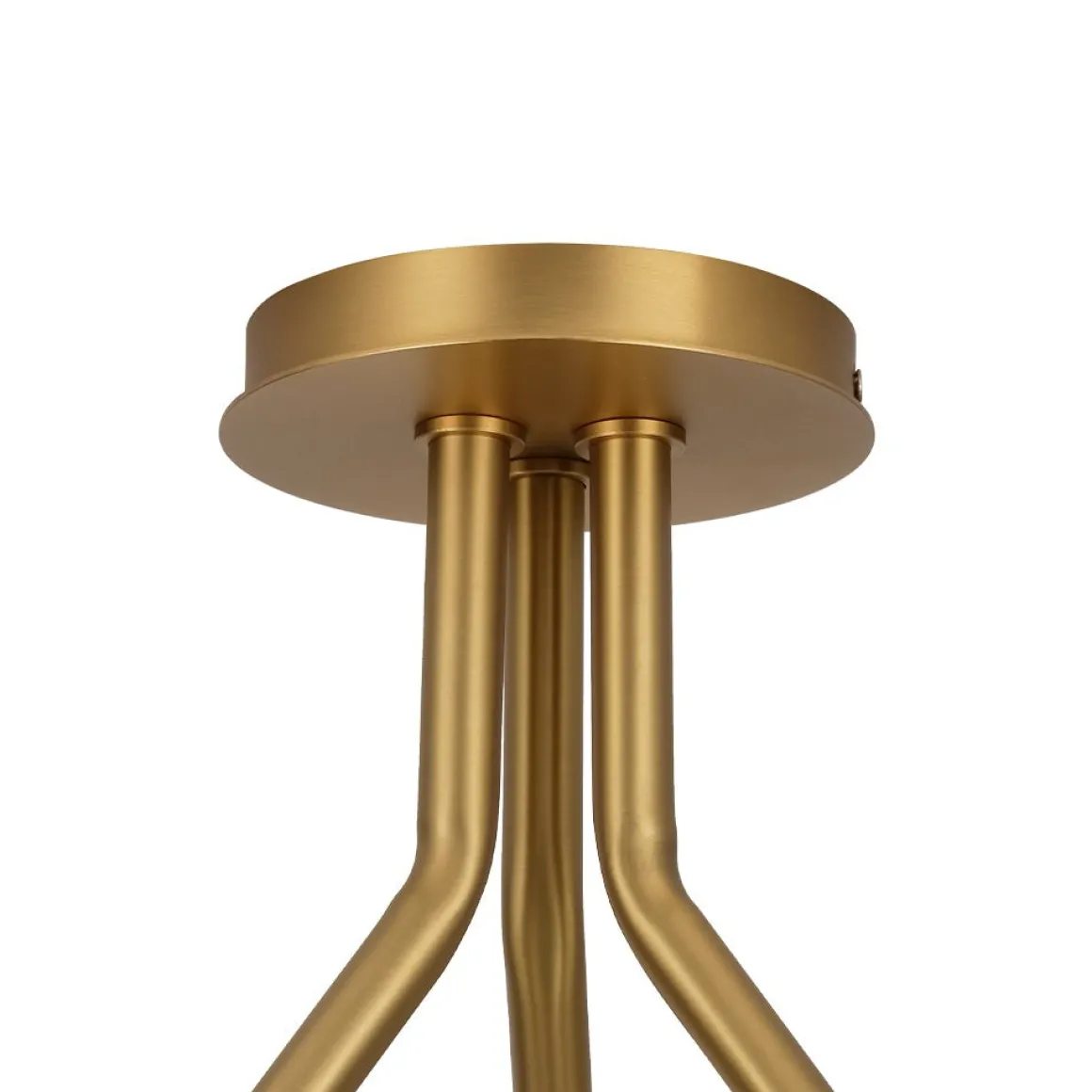 3-Light Opal Glass Sphere Semi Flush Mount Light
