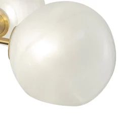 8-Light Opal Swirl Glass Globe Branch Island Chandelier