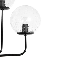8-Light Seeded Glass Globe Round Sputnik Bubble Chandelier